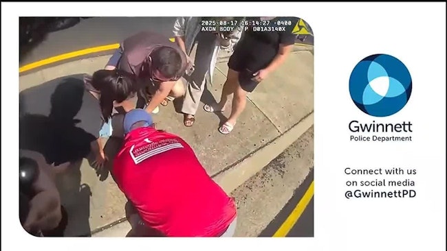 Body camera footage captured a Gwinnett County police officer quickly leaping into action to provide chest compressions while an off-duty nurse performed rescue breaths to save the life of a toddler who stopped breathing.