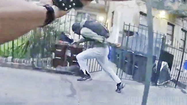 When two men began extending gunfire in Brooklyn's Flatbush neighborhood, NYPD officers “ran toward the gunfire and bravely and immediately confronted a dangerous situation,” shooting and wounding one of the shooters.