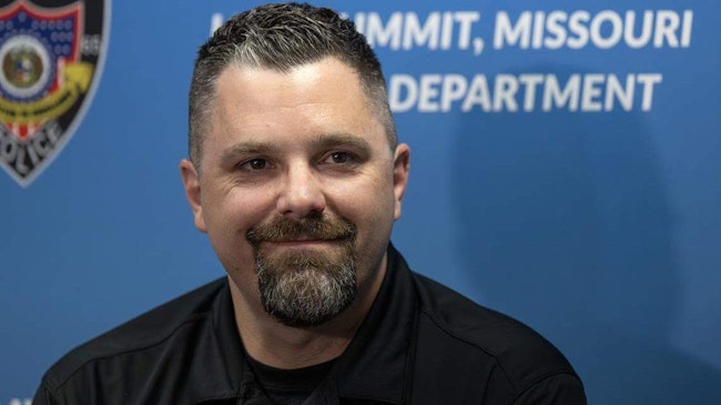 Lee's Summit, MO, Police Officer Jared Timbrook talks about returning to light duty after being shot four times during a June domestic violence call.