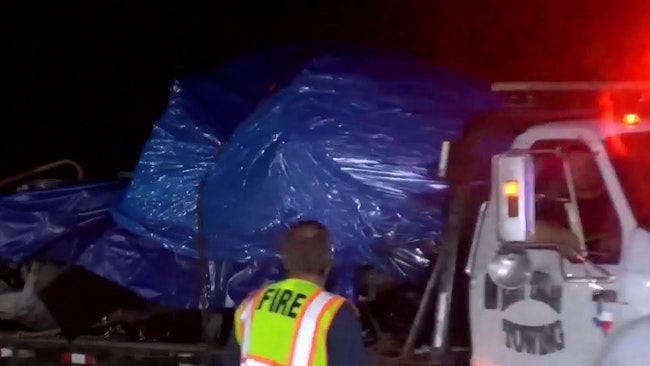 A Texas Highway Patrol trooper was responding to an accident in San Jacinto County when his cruiser veered off the road and struck a tree before the vehicle became engulfed in flames.