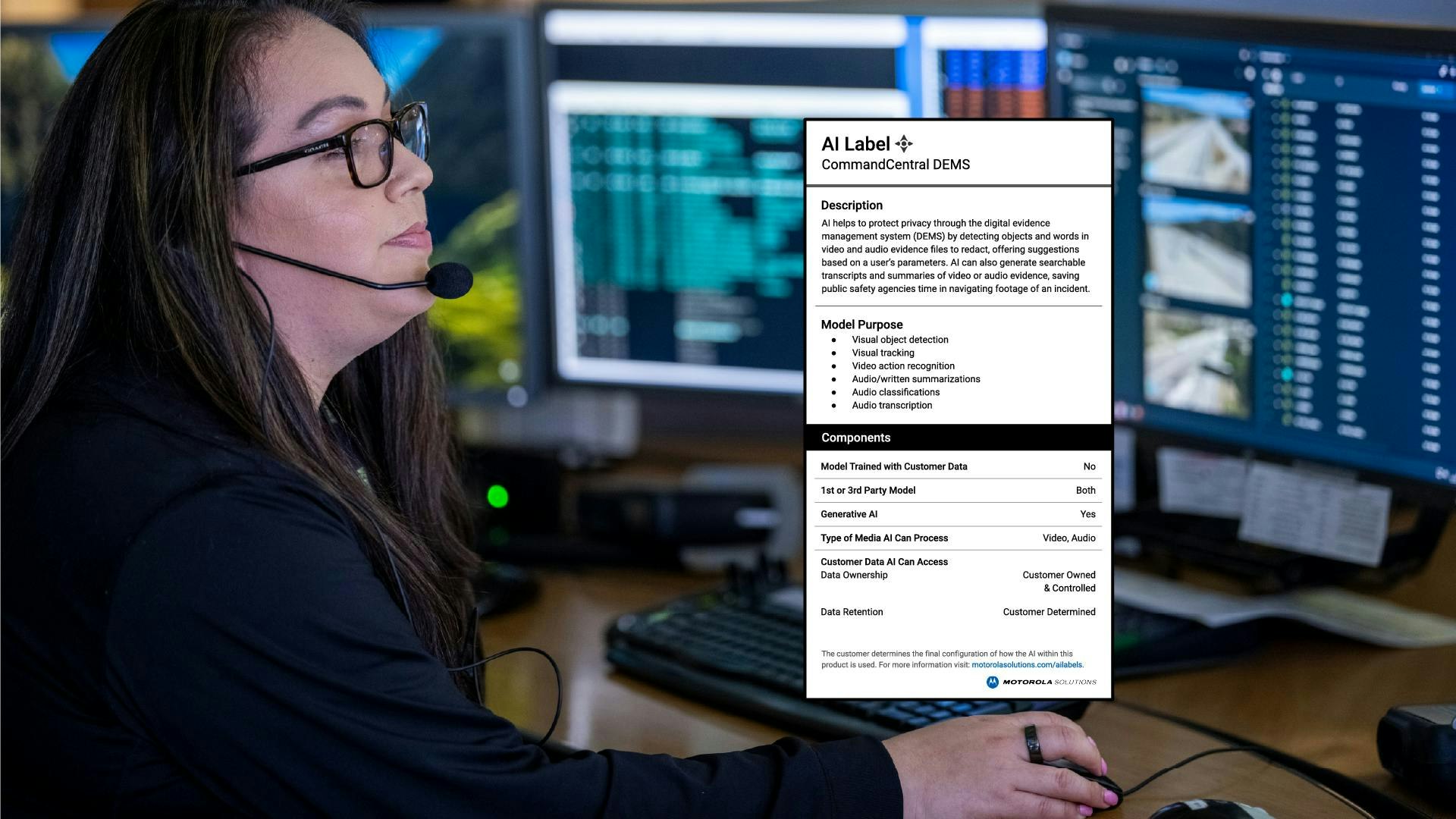 The AI label for CommandCentral DEMS is seen.