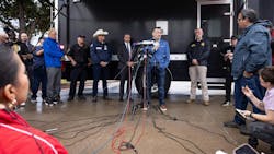 U.S. Sen. Ted Cruz (R-Texas) speaks during a press conference following a shooting at a U.S. Immigration and Customs Enforcement (ICE) detention facility in Dallas on Wednesday. U.S. Sen. Ted Cruz (R-Texas) speaks during a press conference following a shooting at a U.S. Immigration and Customs Enforcement (ICE) detention facility in Dallas on Wednesday.