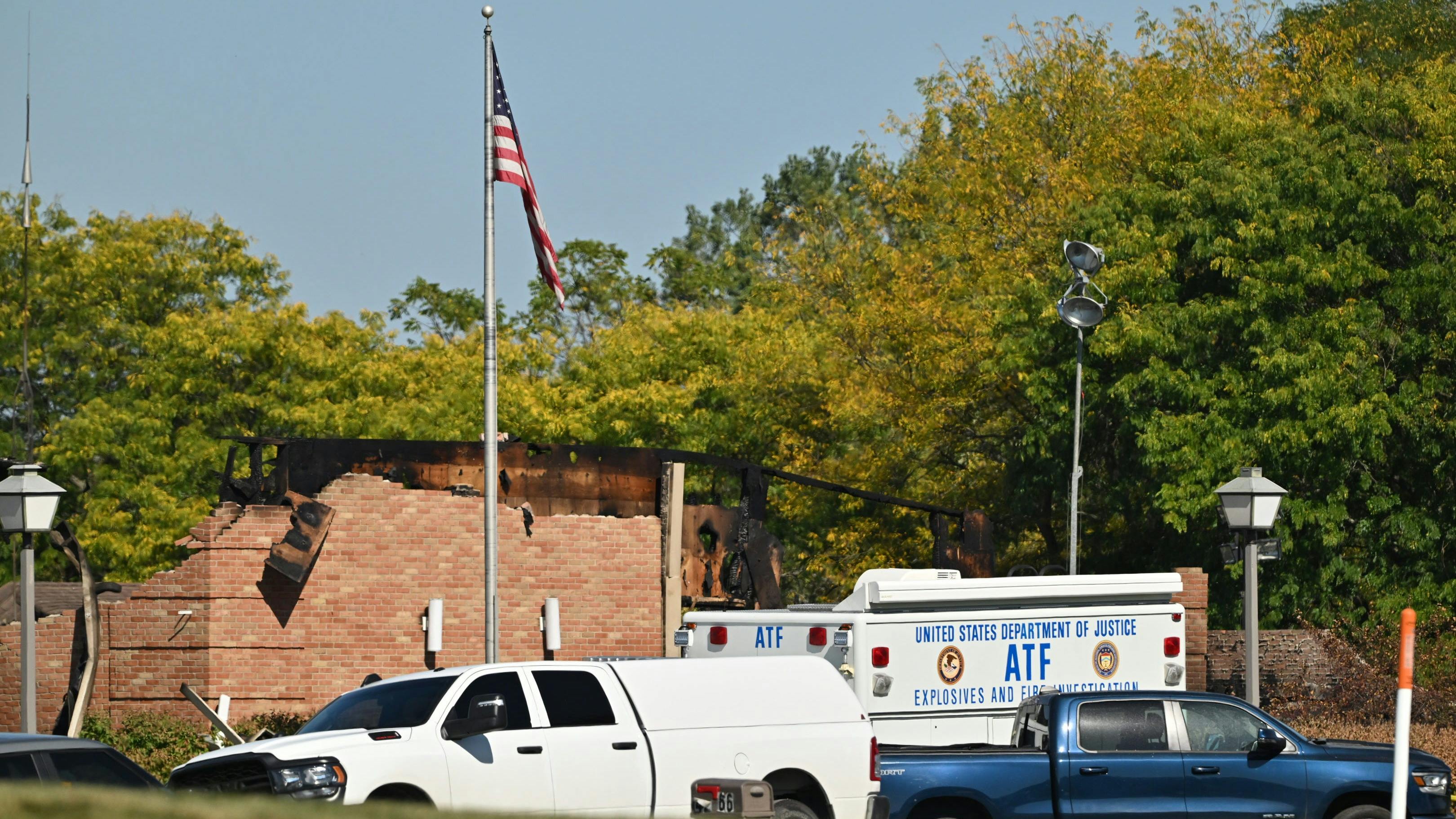 Investigators with the ATF National Response Team are helping with the probe of a violent attack at a Church of Jesus Christ of Latter-day Saints in Grand Blanc Township, MI, on Sunday. Four improvised explosive devices were discovered in the truck that was used to ram through the church's front wall.