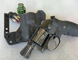 Lindsey uses S&W Mod 38 in a BlackPoint Tactical Mini Wing IWB holster. The Mini Wing is a minimalist holster with two leather wings that connect to the belt loops. Users can choose the style of loops that attach to the belt. This set up is fast, discreet, and allows for re-holstering. Lindsey uses S&W Mod 38 in a BlackPoint Tactical Mini Wing IWB holster. The Mini Wing is a minimalist holster with two leather wings that connect to the belt loops. Users can choose the style of loops that attach to the belt. This set up is fast, discreet, and allows for re-holstering.