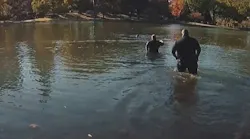 A University Circle police officer and former lifeguard swam out to a man struggling in a lagoon following a mental health crisis after being discharged from a hospital emergency room in Cleveland.