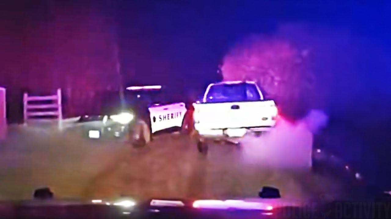 A Thurston County Sheriff's Office sergeant deployed a grappler to stop a vehicle pursuit of a burglary suspect, who allegedly opened fire as he fled on foot.