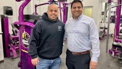 Easton, PA, Police Officer Jonathan Vidal (left) and Planet Fitness Community Coordinator Milan Dalsania facilitated the donation of Planet Fitness equipment to the police department. Easton, PA, Police Officer Jonathan Vidal (left) and Planet Fitness Community Coordinator Milan Dalsania facilitated the donation of Planet Fitness equipment to the police department.
