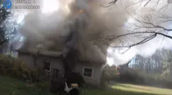 'It was just adrenaline, and that the only thing I wanted to do was to get her out of that house alive,' said St. Charles Police Officer Ryan Hull about rescuing a bedridden woman from a home nearly engulfed in flames.