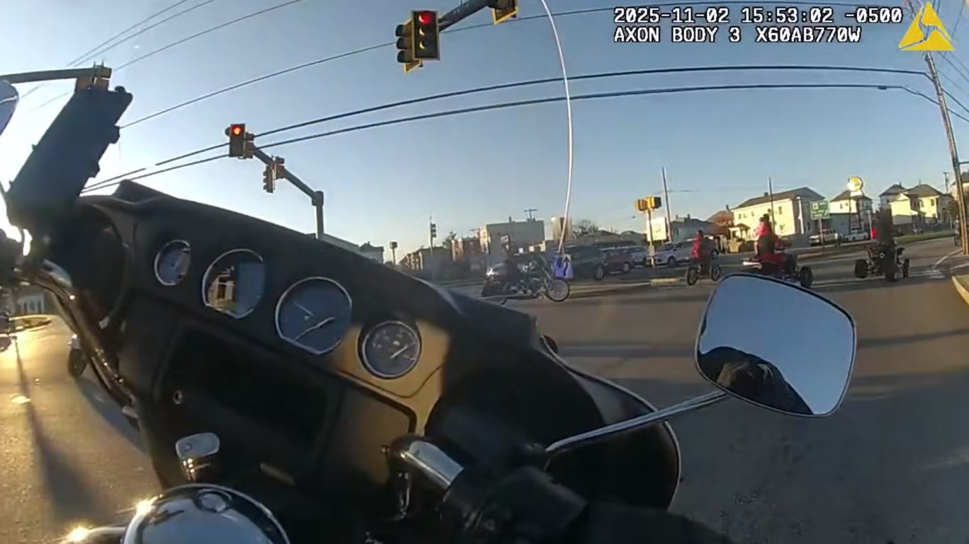 Fall River, MA, police arrested five people and seized multiple motorcycles Sunday while breaking up an illegal street takeover involving 50 to 100 people.