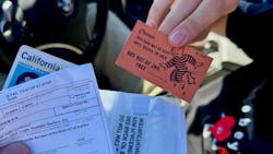 During a recent traffic stop, a driver tried to avoid a traffic citation by handing a Monopoly 'Get Out of Jail Free' card to a Fullerton, CA, police officer. During a recent traffic stop, a driver tried to avoid a traffic citation by handing a Monopoly 'Get Out of Jail Free' card to a Fullerton, CA, police officer.