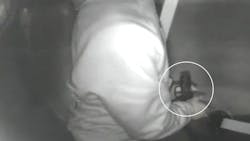 A 45-year-old handcuffed man pulls out a handgun before fatally shooting himself in the back of a Lincoln, NE, police cruiser Sunday. A 45-year-old handcuffed man pulls out a handgun before fatally shooting himself in the back of a Lincoln, NE, police cruiser Sunday.