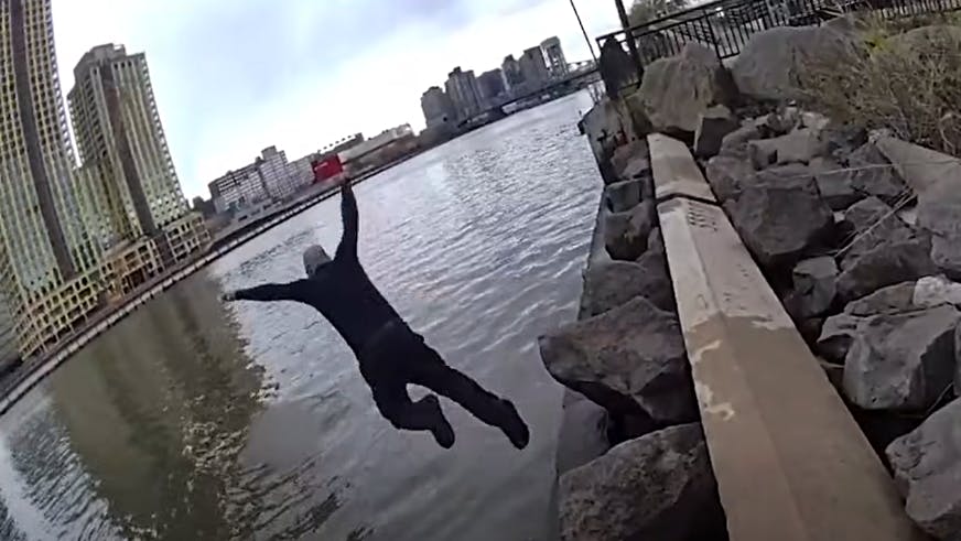 NYPD Officer Wilmer Guerrero jumped into the Harlem River on Tuesday to help rescue a 16-year-old girl during an emotional crisis.