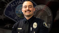 Alhambra, CA, Police Officer Alec Sanders. Alhambra, CA, Police Officer Alec Sanders.