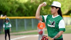 Syracuse, NY, Police Officer Nadia Diaz was drafted by Boston in the sixth round Thursday for the new Women’s Professional Baseball League. Syracuse, NY, Police Officer Nadia Diaz was drafted by Boston in the sixth round Thursday for the new Women’s Professional Baseball League.