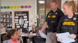 Tippecanoe County, IN, sheriff's deputies “cited” elementary school students who used the popular '6-7' slang phrase in an effort to “keep parents sane.” Tippecanoe County, IN, sheriff's deputies “cited” elementary school students who used the popular '6-7' slang phrase in an effort to “keep parents sane.”