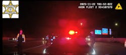 A driver stopped along the interstate in Brighton, MI, on Friday refused to get out of his vehicle before accelerating and pushing a Livingston County sheriff's deputy's parked cruiser into an adjacent lane of traffic. A driver stopped along the interstate in Brighton, MI, on Friday refused to get out of his vehicle before accelerating and pushing a Livingston County sheriff's deputy's parked cruiser into an adjacent lane of traffic.
