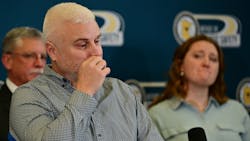 Woodbury, MN, Police Officer Allan Olson talks about the trauma he and his son suffered after being struck by an impaired driver while on vacation in northern Minnesota. He spoke as part of the Minnesota Department of Public Safety impaired driving public awareness campaign on Tuesday. Woodbury, MN, Police Officer Allan Olson talks about the trauma he and his son suffered after being struck by an impaired driver while on vacation in northern Minnesota. He spoke as part of the Minnesota Department of Public Safety impaired driving public awareness campaign on Tuesday.