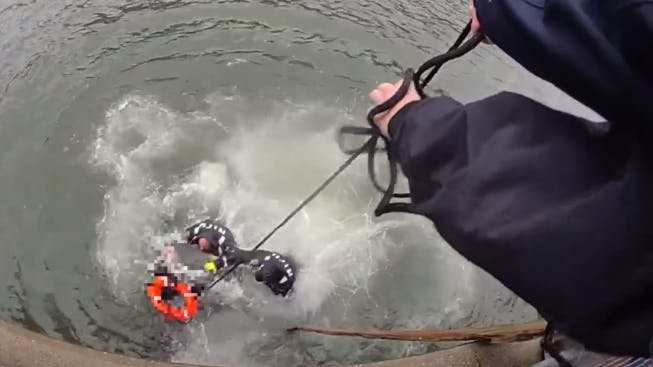 Watch NYPD Officers Leap into Frigid River to Save Person Struggling in ...