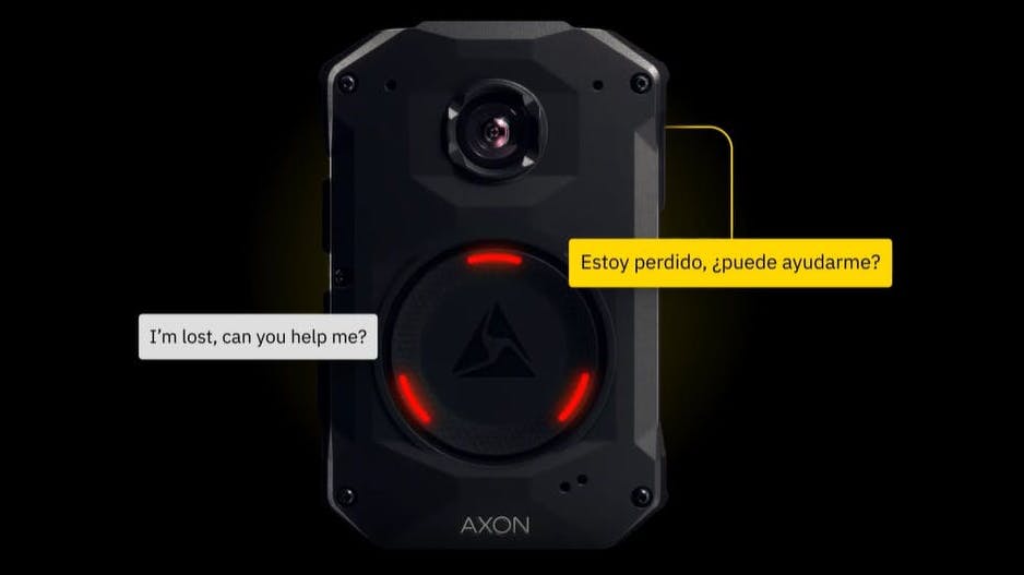 The Axon Assistant is an AI-powered, body-worn device that can translate in real time.