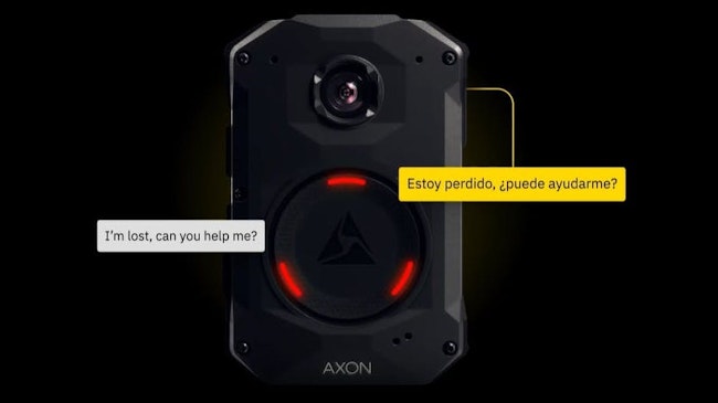 The Axon Assistant is an AI-powered, body-worn device that can translate in real time.