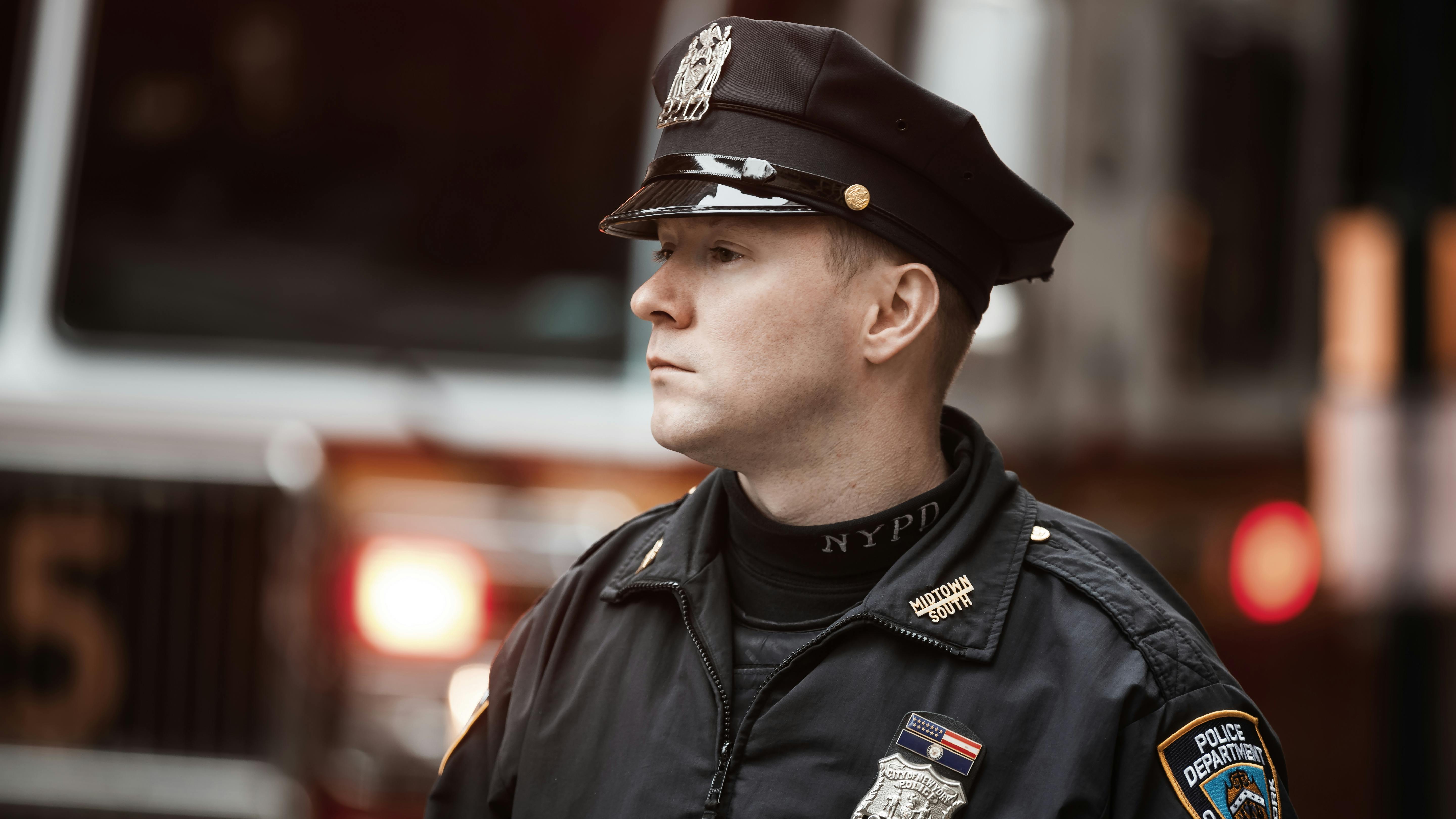 An NYPD officer in Manhattan in 2016.