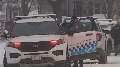 A Chicago police officer's body armor saved him after he was shot in the chest while trying to break up a fight.