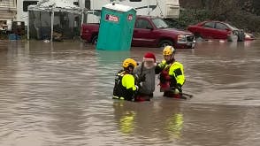 Pierce County, WA, sheriff's deputies make a flooded RV park rescue.