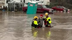Pierce County, WA, sheriff's deputies make a flooded RV park rescue. Pierce County, WA, sheriff's deputies make a flooded RV park rescue.