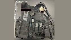 A ballistic vest saved a Traverse City, MI, police officer's life last month. A ballistic vest saved a Traverse City, MI, police officer's life last month.