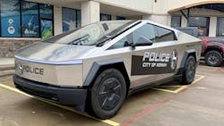 The Kemah, TX, police's Tesla Cybertruck that it's testing for 30 days. The Kemah, TX, police's Tesla Cybertruck that it's testing for 30 days.