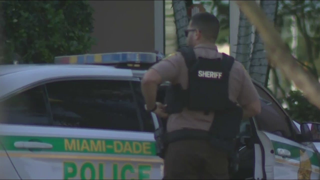 Miami-Dade Sheriff's Deputy Leonard Cantave was airlifted after he was critically injured at a crash scene.