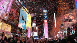 New Year's Eve in New York City's Times Square. New Year's Eve in New York City's Times Square.
