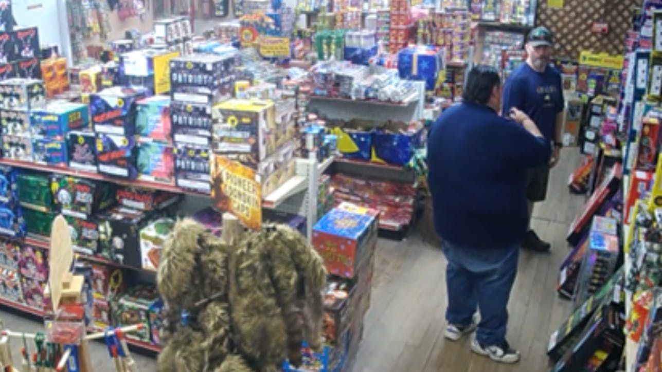 Officials say that Gregory Vandenberg visited a travel center off Interstate 10 near Lordsburg and purchased six large mortar fireworks, which are designed to shoot high into the air and explode, and 72 M-150 firecrackers, which are designed to sound like gunfire.