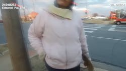 During the encounter, police said the woman became confrontational and struck an officer with a fingernail file. During the encounter, police said the woman became confrontational and struck an officer with a fingernail file.