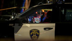 San Leandro police said they shot at and arrested an armed suspect who fled from an attempted traffic stop overnight Monday. San Leandro police said they shot at and arrested an armed suspect who fled from an attempted traffic stop overnight Monday.