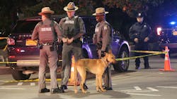 New York State Police troopers. New York State Police troopers.