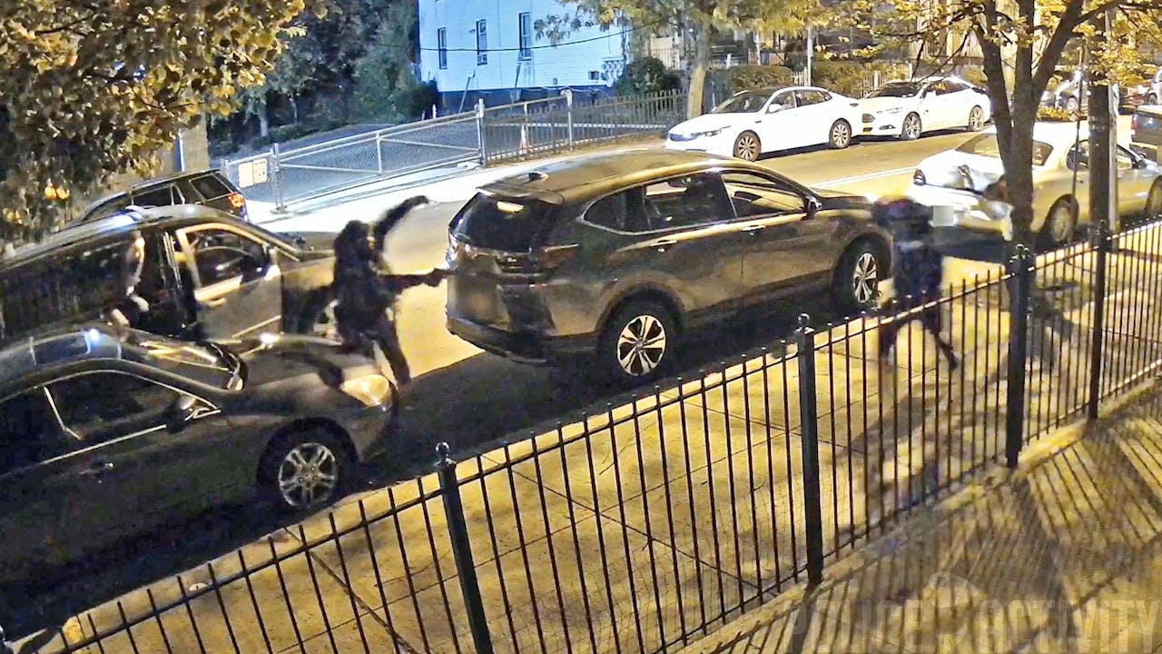 Suspect fires on approaching Jersey City, NJ, police officers in an unmarked vehicle.