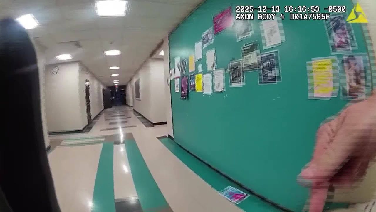 Providence, RI, police conduct a systematic search after a gunman killed two people and wounded nine in a Brown University classroom in December.