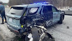 Massachusetts State Police trooper seriously injured. Massachusetts State Police trooper seriously injured.
