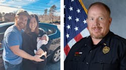 The Preston family (left) and Cobb County, GA, Police Officer William Desaussure. The Preston family (left) and Cobb County, GA, Police Officer William Desaussure.