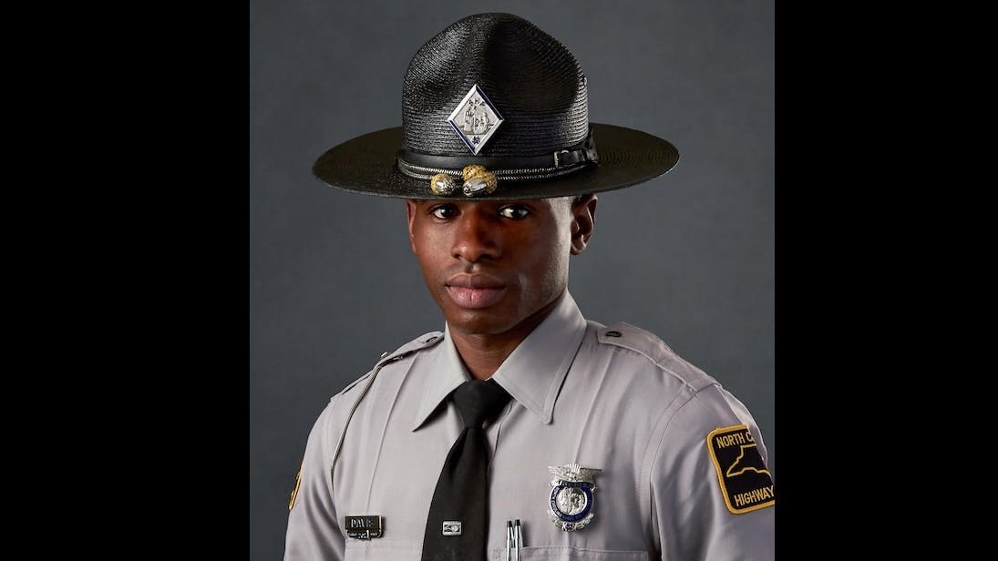 North Carolina State Highway Patrol Master Trooper Stien Davis.