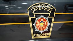 Pennsylvania State Police vehicle in head-on collision with wrong-way driver. Pennsylvania State Police vehicle in head-on collision with wrong-way driver.