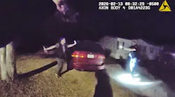 Suspect with knife charges at Jacksonville, FL, sheriff's officers.