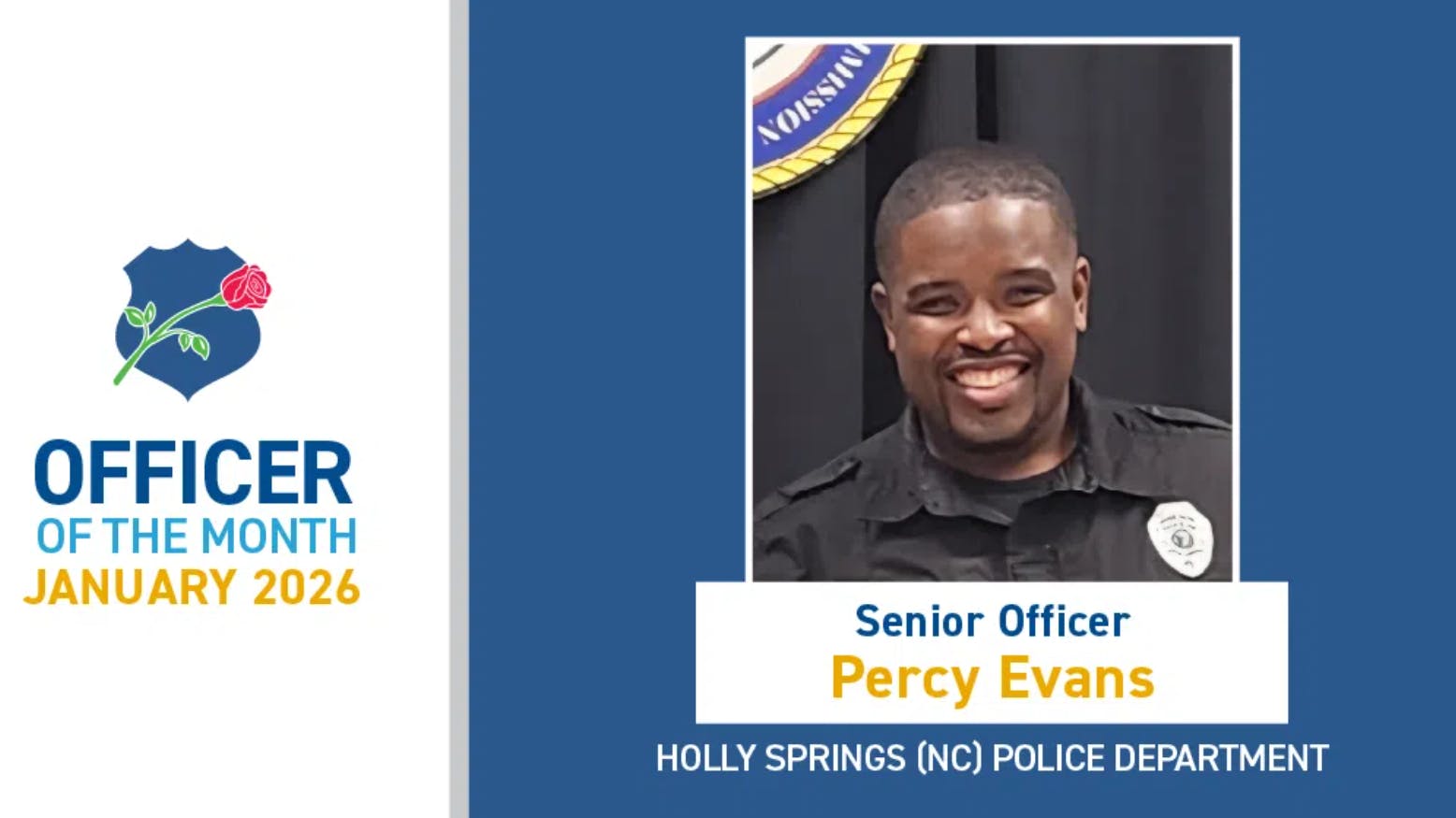 Senior Officer Percy Evans of the Town of Holly Springs Police Department