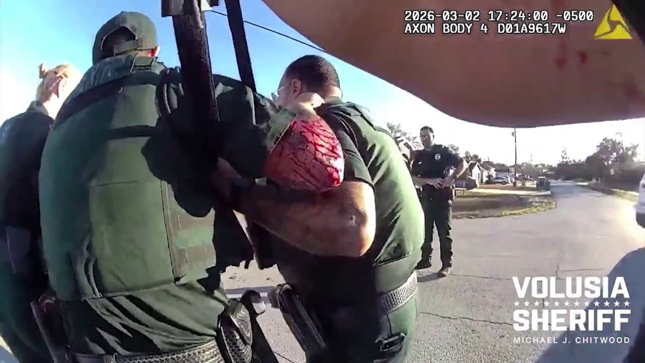 Volusia County, FL, deputies come to the aid of a wounded colleague.
