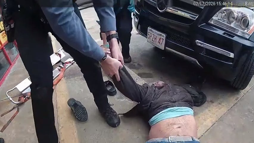 Webster, MA, make rapid rescue after car jack fails.