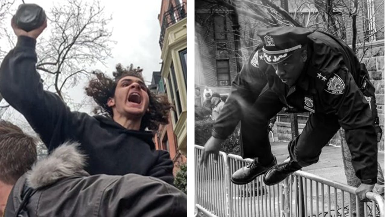 Emir Balat (left) and NYPD Chief Aaron Edwards.