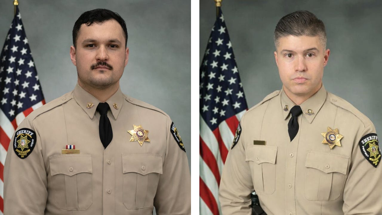Christian County, MO, Sheriff's Deputy Gabriel Ramirez (left) and Deputy Michael Hislope.