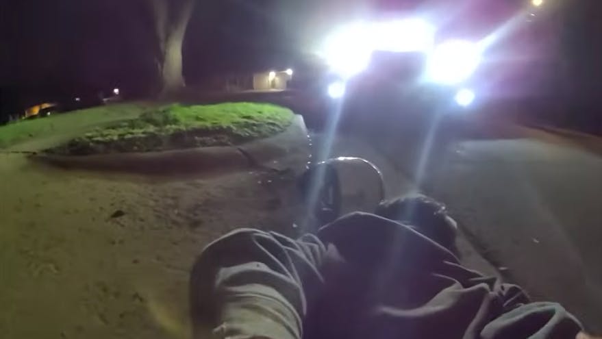 Oklahoma City, OK, police officer pretends to be a hood ornament to catch a suspect.