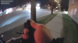 Body camera of wounded Rochester police officer.